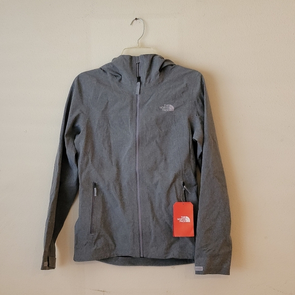 The North Face Women's Soft Shell Hoody Gray Heather Jacket - Picture 1 of 7